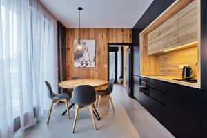 Eldhús eða eldhúskrókur á Aparthotel Svatý Vavřinec