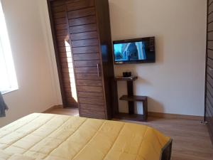 TV a/nebo společenská místnost v ubytování Joey's Hostel Rishikesh