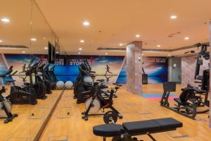 Fitness centrum a/nebo fitness zařízení v ubytování Royal Crown Hotel