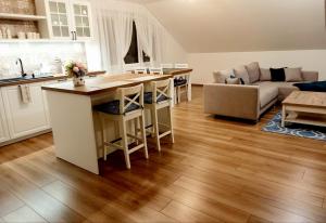 Kuchyňa alebo kuchynka v ubytovaní Apartmán pod Sivým vrchom