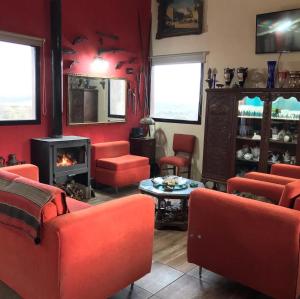 Cabañas Taos Pueblo的休息区