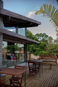 Uma varanda ou terraço em Pousada Cabanas Kaia Lua