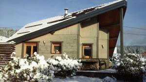 a small house with snow on the ground at Chalet la Petite Perle in Gérardmer