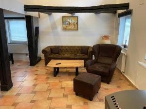 Posezení v ubytování Villa Dornröschen Hofgeismar