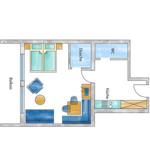 Plan piętra w obiekcie Landhaus Martinus