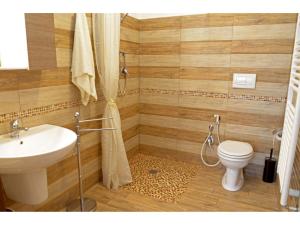 A bathroom at Spacious Apartment in Zafferana Etnea 65 m² with Private Garden