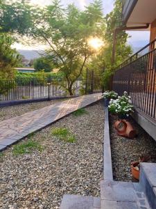 A garden outside Spacious Apartment in Zafferana Etnea 65 m² with Private Garden