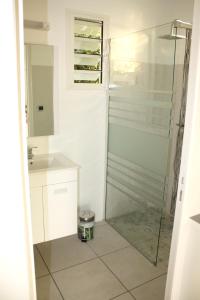 Ένα μπάνιο στο Maison charmante à Saint Paul avec vue sur la mer