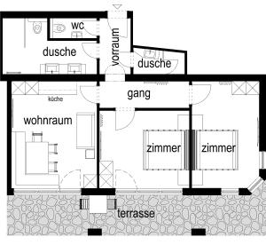 Plan piętra w obiekcie Apart Daniela