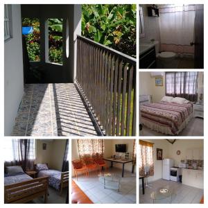 a collage of pictures of a bedroom and a living room at Casa de Campo Rio Arriba in Arecibo