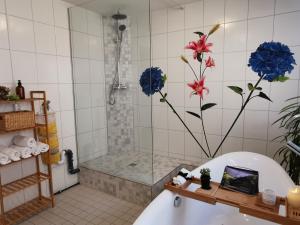 Koupelna v ubytování Ferienwohnung Vogelsang im Schwarzwald