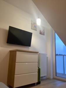 Telewizja i/lub zestaw kina domowego w obiekcie Apartament Diuna