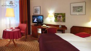 TV a/nebo společenská místnost v ubytování Hotel Schöneberg