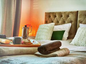 Posteľ alebo postele v izbe v ubytovaní Lazy Deer - Apartamenty