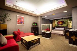 In-stone Motel 객실 침대
