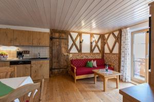 Una cocina o cocineta en Streidlhof