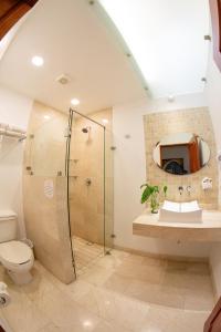 Koupelna v ubytování Hotel Mesón de los Remedios