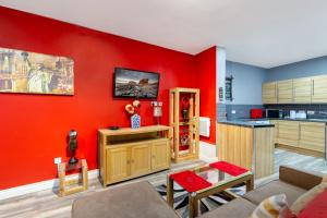 Køkken eller tekøkken på Stockton Town Centre Spacious Apartment free parking and wifi