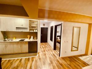 Kuchyň nebo kuchyňský kout v ubytování Ana Luxury Apartment ****