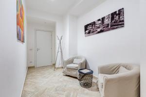 A seating area at Vatican Andrea's house