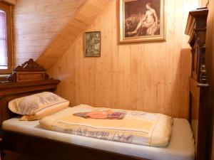 Postel nebo postele na pokoji v ubytování Penzion Obora
