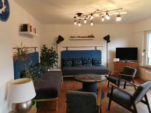 TV a/nebo společenská místnost v ubytování Ferienhaus Fräulein Frenz