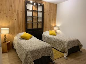 Postel nebo postele na pokoji v ubytování Chateau de la Saone