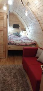 Postel nebo postele na pokoji v ubytování Vila Jelena - BUNGALOV