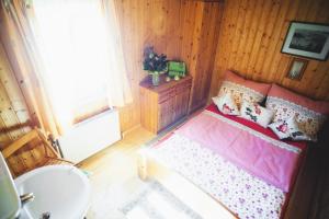 Postel nebo postele na pokoji v ubytování Krummholzhütte