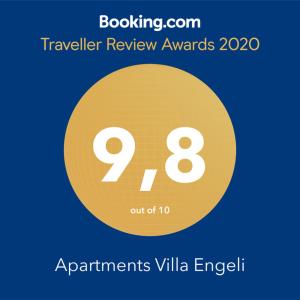 Certyfikat, podpis lub inny dokument wystawiony w obiekcie Apartments Villa Engeli