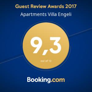 Certyfikat, podpis lub inny dokument wystawiony w obiekcie Apartments Villa Engeli
