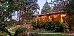 a house in the woods with a garden at VillaHermosa B&B in San Carlos