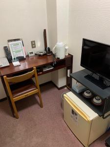 TV a/nebo společenská místnost v ubytování Matsue Urban Hotel Lake Inn
