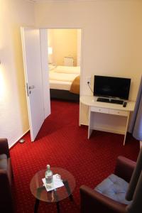 TV a/nebo společenská místnost v ubytování Hotel Rosmarin