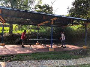 Stolní tenis v ubytování Posada La Loca Compañía nebo okolí
