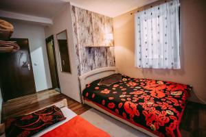 1 dormitorio con cama y ventana en Apartment T&T, en Jahorina