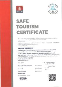Certifikát, hodnocení, plakát nebo jiný dokument vystavený v ubytování Armoni Residence Istanbul