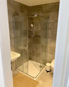 Kúpeľňa v ubytovaní Apartmán U Kola na Brčálníku