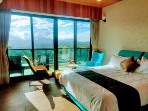 Voodi või voodid majutusasutuse 山水奇異San Shuei Kiwi桃園市民宿編號038 Homestay toas