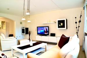 TV/Unterhaltungsangebot in der Unterkunft FeWo im Grünen mit Terrasse und Garten - gratis Therme