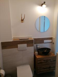 Koupelna v ubytování Appartements Bergliebe