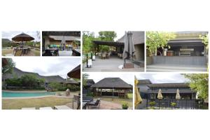 un collage de fotos de un complejo con piscina en Cradle Moon Lakeside Game Lodge, en Muldersdrift