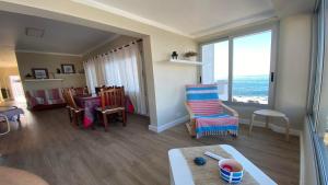 a living room with a view of the ocean at Casa Camilo I in Valle Gran Rey