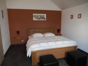 Voodi või voodid majutusasutuse Gîte du Moulin - Rose toas
