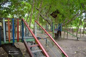 a playground with a slide in a park at Oca Tocarijus Eco Resort in Piracuruca