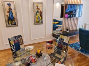 Khu vực ghế ngồi tại Grand Lux apartman