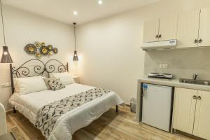 A kitchen or kitchenette at Naxos Enjoy Apartments Még 37 kép