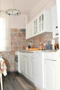 A kitchen or kitchenette at Habos isler apartman 16