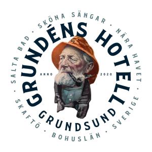 a drawing of a man wearing a hat with the words venezuelans hound at Grundéns Hotell in Grundsund