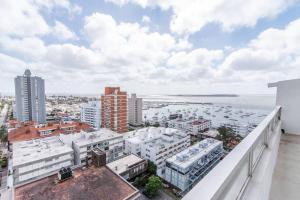Nespecifikovaný výhled na destinaci Punta del Este nebo výhled na město při pohledu z apartmánu